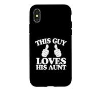 This Guy Loves His Aunt Two Thumbs Case for iPhone X/XS