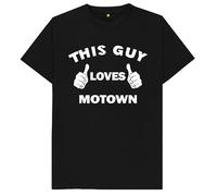 This Guy Loves Motown Kids Womens Mens T Shirt Large Black