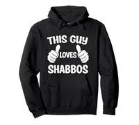 This Guy Loves Shabbos Shabbat Shalom Challah Jewish Weekend Pullover Hoodie