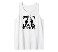 This Guy Loves Turtles Two Thumbs Tank Top