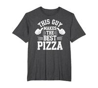 This Guy Makes The Best Pizza Shirt Funny Men Pizza Lover T-Shirt, Men's Big and Tall, Dark Heather Grey, 2X Tall