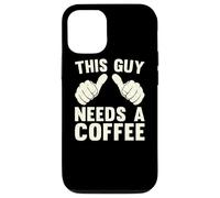 This Guy Need A Coffee Humor Funny Caffeine Lover Vintage Case for iPhone 12/12 Pro