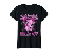 This Has Been Lovely But I Have to Scream Now Goat Value Graphic T-Shirt, Women, Black, M