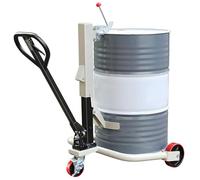 This Heavy-Duty Barrel Handling Dolly, Manual Hydraulic Lift 55 Gallon Drum Dolly, with Adjustable Polyurethane Wheels, for Workshop and Factory Use