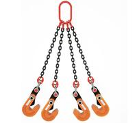 This Heavy Duty Lifting Clamp with Adjustable Hooks, High Strength Manganese Steel Chain Sling, Industrial Hoist Crane Tool for Secure Lifting and Rigging Solutions