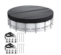 This Heavy Duty Round Solar Pool Cover Made from Premium Materials Offers Year Round Protection Against Elements (8FT)