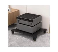 This Hifi Stand Stereo Rack with Shock Absorbing Feet, Wooden AV Media Cabinet for CD Player, Receiver, Living Room, Nero, 1 Tier