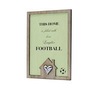 This Home is Filled with Love Laughter Football - Tin Heart in Plywood Ornament - Football Home Decor (hearthse-ha23-foothome)
