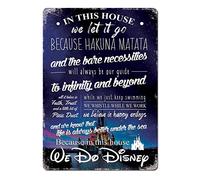 This House we do Disney V2 CASTLE Metal Wall Sign Plaque Wall Art Inspirational D2P
