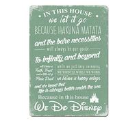 This House we do Disney V2 Green Metal Wall Sign Plaque Wall Art Inspirational D2G