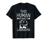 This Human Belongs to Labrador Cute Labrador Lover Men Women T-Shirt