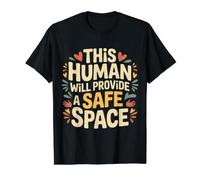This Human Will Provide A Safe Space LGBTQ+ Support |- Value Graphic T-Shirt, Men, Black, M