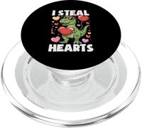 This I Steal Hearts T-Rex Dinosaur Valentine's Boys Kids PopSockets PopGrip for MagSafe