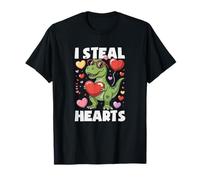 This I Steal Hearts T-Rex Dinosaur Valentine's Boys Kids T-Shirt