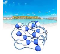 This Indoor Outdoor Swimming Pool Safety Rope - 2m Wave-Proof Divider Line with Pre-Assembled Stainless Steel Hooks & Buoy Ball for Deep/Shallow End Safety