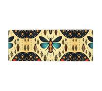This Insect Pattern Arrangements Keyboard and Mouse pad, 12x31.5 inches in Size, is Designed for Computers, Consoles, Offices, and is Also Suitable for Games and Study.