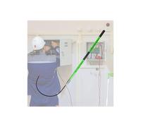 This Insulated Rescue Hook, 10 ft Non-Conductive Fiberglass Rod, Electrical Safety Pull Tool, Reinforced Handle, High-Voltage 220 kV, Commercial Use, for Emergency Situations