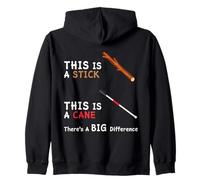 This Is A Cane Big Difference White Cane Awareness Day Zip Hoodie