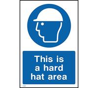 This is a Hard Hat Area Sign - 150mm x 200mm - Self Adhesive Sticker (CSS1)