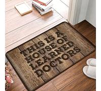 This Is A House Of Learned Doctors Nonslip Bath Door Outdoor Funny - Kitchen Mats Fatigue For Home(65X90CM)