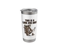 This is A Long Ass Hike Funny Hiking Skeleton Backpack Map Stainless Steel Insulated Tumbler