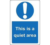 This is a quiet area Safety sign - 1mm Plastic sign (400mm x 300mm)