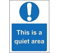 This is a quiet area sign - 1.2mm Rigid plastic 400mm x 300mm
