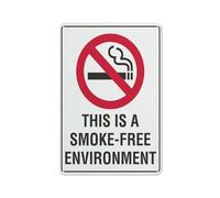 This Is A Smoke Free Environment Sign Warning Sticker-Security Sign Outdoor Sign 12 X 8 Inches