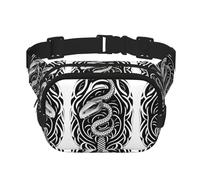 This is a Snake Square Double-Layer Waist Bag for Outdoor Activities Such as Sports, Travel, Hiking, Cycling
