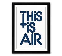 This Is Air Typography Framed Wall Art Print A4 (29.7×21cm) Black, Wall Decor for Living Room, Bedroom, Office & Home, Ready to Hang, Art Gift