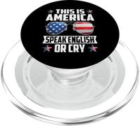 This Is America Speak English Or Cry 4th of July Patriotic PopSockets PopGrip for MagSafe