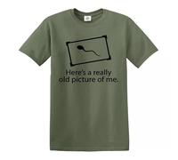 This is an Old Picture of Me Funny Men's T-Shirt Rude Sexual Humor Adult Party(Military Green,L)
