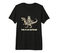 This is an Outrage Funny Dinosaur Gen Z Raunchy Meme Cringe Premium T-Shirt