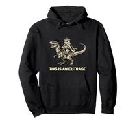 This Is An Outrage Funny Dinosaur Gen Z Raunchy Meme Cringe Pullover Hoodie