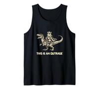 This is an Outrage Funny Dinosaur Gen Z Raunchy Meme Cringe Tank Top