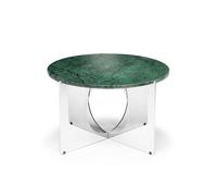 This Is Art Coffee Table Chrome/ Green Marble