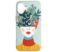 THIS IS ART - Woman's Head with Flowers, Garden Case for iPhone 16 Plus