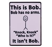 This is Bob,Bob Has No Arms Enamel Pin Funny Graffiti Badge Brooches Lapel Pins Enamel Pins Gift Party Jewelry Decorate Accessories, Metal, no gemstone