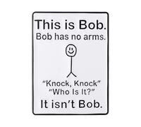 This is Bob, Bob Has No Arms Graffiti Doodle Enamel Pin Funny Humor Badge Brooches Lapel Pins Creative Accessory for Backpack DIY Decor