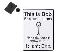 “This is Bob” Jokes Brooches, Funny Graffiti Badge Brooches Made of Metal, Enamel Brooch Pin with Satire Statement, Graffiti Badge for DIY, Enamel Pin for Backpacks, Jackets, Hat, Jewelry Accessories