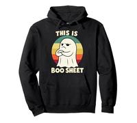 This Is Boo Sheet Ghost Retro Halloween Costume Funny humor Pullover Hoodie