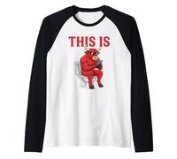 This is Bull Crap Bullsht Toilet Phone Meme Raglan Baseball Tee