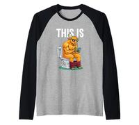 This is Bull Crap Bullsht Toilet Phone Meme Raglan Baseball Tee