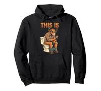 This Is Bull Sitting On A Toilet Funny Vintage Mens Graphics Pullover Hoodie