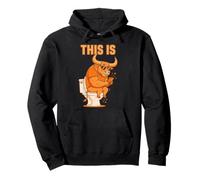 This Is Bull Sitting On A Toilet Funny Vintage Mens Graphics Pullover Hoodie