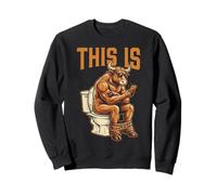 This Is Bull Sitting On A Toilet Funny Vintage Mens Graphics Sweatshirt