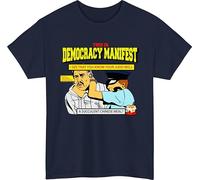 This is Democracy Manifest Meme T-Shirt, Succulent Chinese Meal Shirt, Internet Joke Humor Tee, Unisex Friends Top Navy