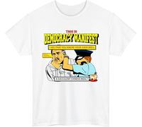 This is Democracy Manifest Meme T-Shirt, Succulent Chinese Meal Shirt, Internet Joke Humor Tee, Unisex Friends Top White