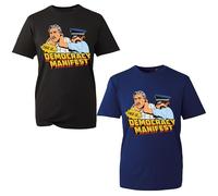 This is Democracy Manifest UK Graphic T-Shirt Succulent Chinese Meal T Shirt Unisex Kids Adult Tee Top (Navy, S)