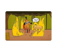 This is Fine Credit Card Sticker - Funny Meme EC Card Sticker | Vinyl Sticker for Bank Card | Meme Design with Dog in Burning House | Fits Most Cards, brown, No Chip, American